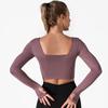 NordingShow Women's Long Sleeve Athletic Crop Top