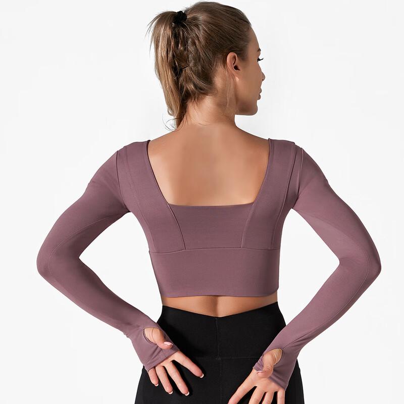 NordingShow Women's Long Sleeve Athletic Crop Top