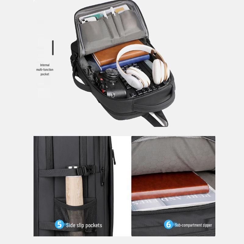 Men's Lightweight Multifunctional Laptop Backpack for Business and Commuting