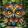 Owl Wall Art Metal Home Decor Indoor Outdoor Painting Iron Canvas