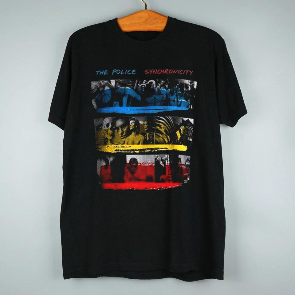 New Rare Synchronicity The Police Short Sleeve Black S-5XL Shirt SN025 Unisex T-Shirt S