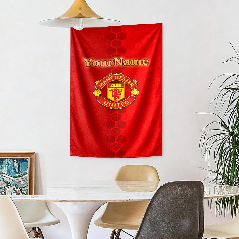 Manchester Custom Your Name Wall Decor Tapestry Art For Pet Memorial Birthdaywedding Party Backdrop Family Gift