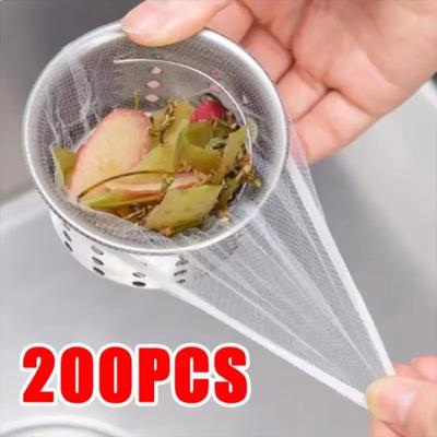 200/100/60/30 Stück Einweg-Spülbeckenfilter-Netzbeutel Küchenspüle Sieb Abflussloch Anti-Blockier-Müllsack Reinigungssiebe Netz