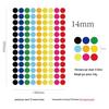 Colorful Polka Dot Stickers for Kids' Journals and DIY Albums