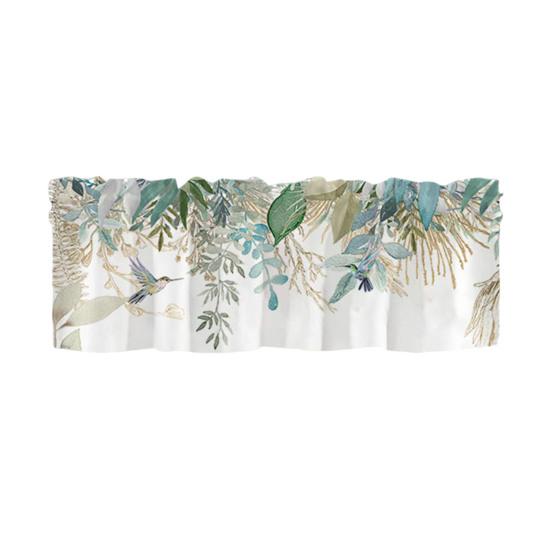 Bahar Çiçekli Perde Üstlüğü Yapraklar Çiçekler Pencere Üstlüğü Kısa Mutfak Perdesi Askı Yuvalı Perde Üstlüğü Banyo Yemek Odası İçin