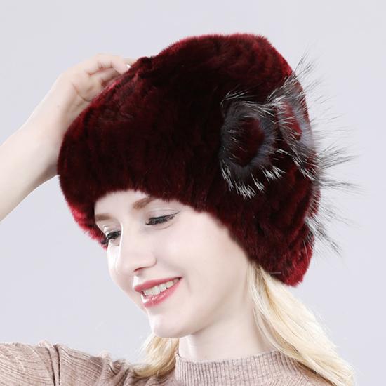 New Knitted Rex Rabbit Fur Hat For Women Winter Warm Natural Fur Hats Thick Outdoor Girl Fashion Real Rex Rabbit Fur Caps
