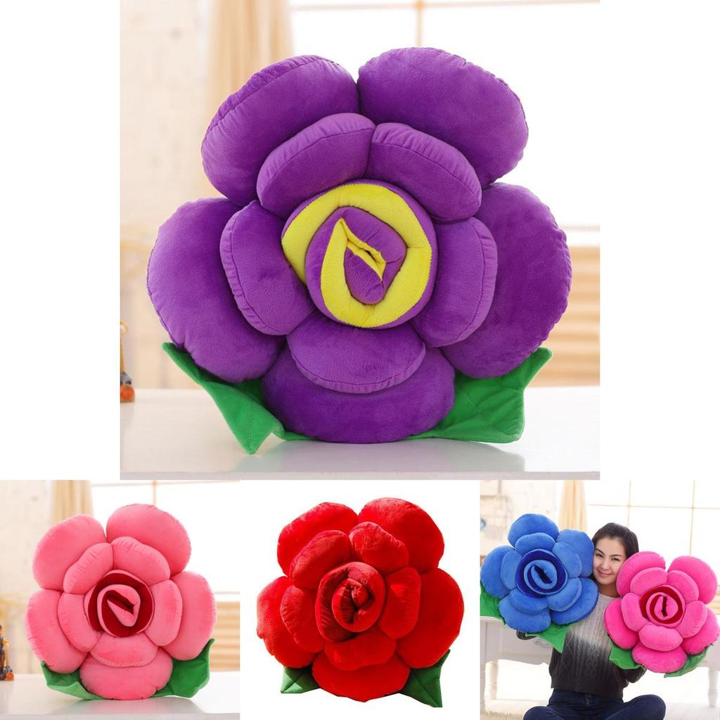 Modern Roseshaped Flower Pillows Cushion Decorative Lumbar Pillow For Home And Office