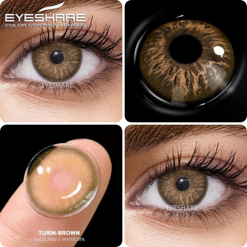 

Eyeshare Seribia Brown Natural Contact Lens Yearly Beauty Pupils 14.5mm Contacts For Big Eyes 2шт м’які лінзи