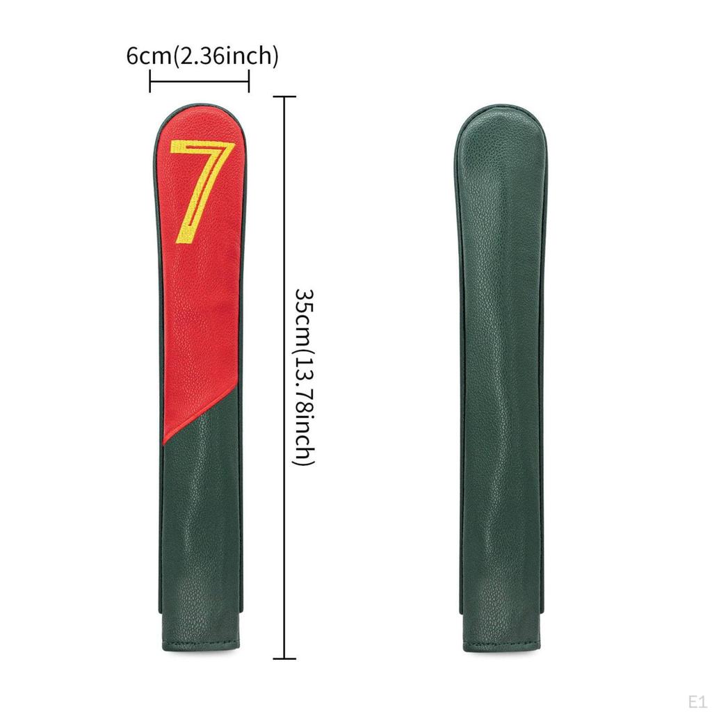 Number 7 Golf Cover Color Contrast Alignment Numbered Design Sports Accessory for