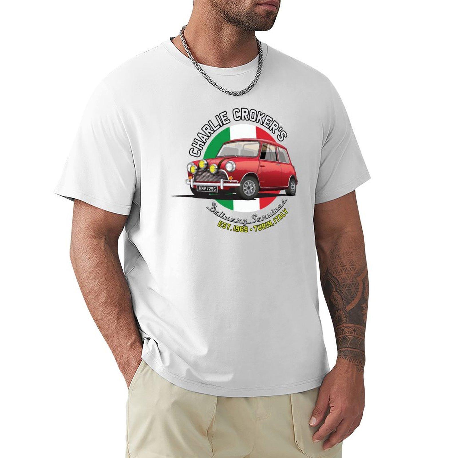 Charlies Delivery TShirt oversizeds boys whites quick drying mens designer t shirt S
