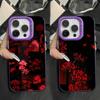 Rote Spinnenlilie Handyhülle Für iPhone 16,15,14,17,13,12,11,XS,Mini,Pro,SE,MAX Lila Mat Silikonhülle