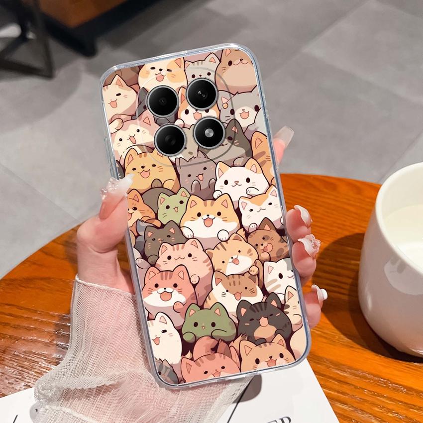 Suitable For Redmi Note 15 14 Pro 14S 15 15C A5 A1 Popular Creative Letters Patterns Phone Case Transparent Silicone Anti Slip Shell For Redmi Housing