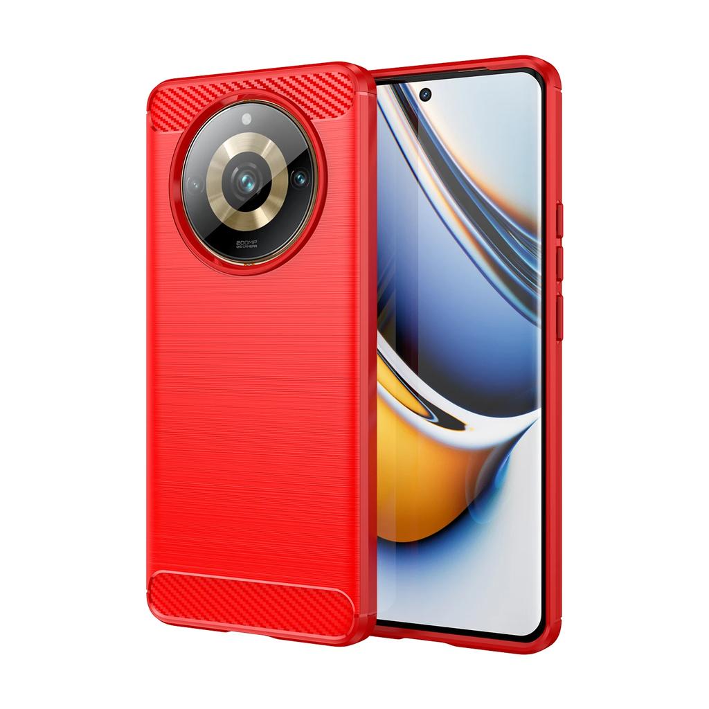 TPU-Hülle mit Kohlefasertextur für Realme 11 5G Realme 11 Pro Pro+ Plus Stoßfeste Handy-Schutzhülle Business Vollschutz-Abdeckung