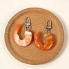 Imitation Shrimp Key Chain Creative Food Keyring Funny Scene Bag Hangings Decor