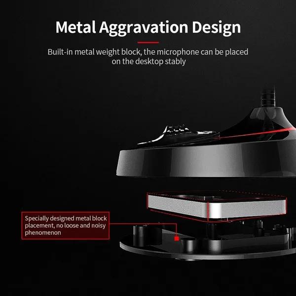 USB Microphone Omnidirectional Recording Studio Speech Mic for PC Desktop Usb / 3.5mm Plug Condenser Microphones