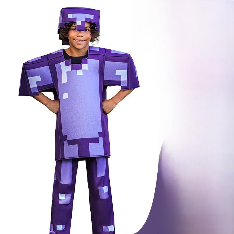 Minecraft Diamond Armor Cosplay Costume With Polyester Material For Game Anime Role Play