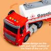 Childrens Large Plastic Fuel Tanker Inertia Drive With Lights Engineering Vehicle For Interactive Play