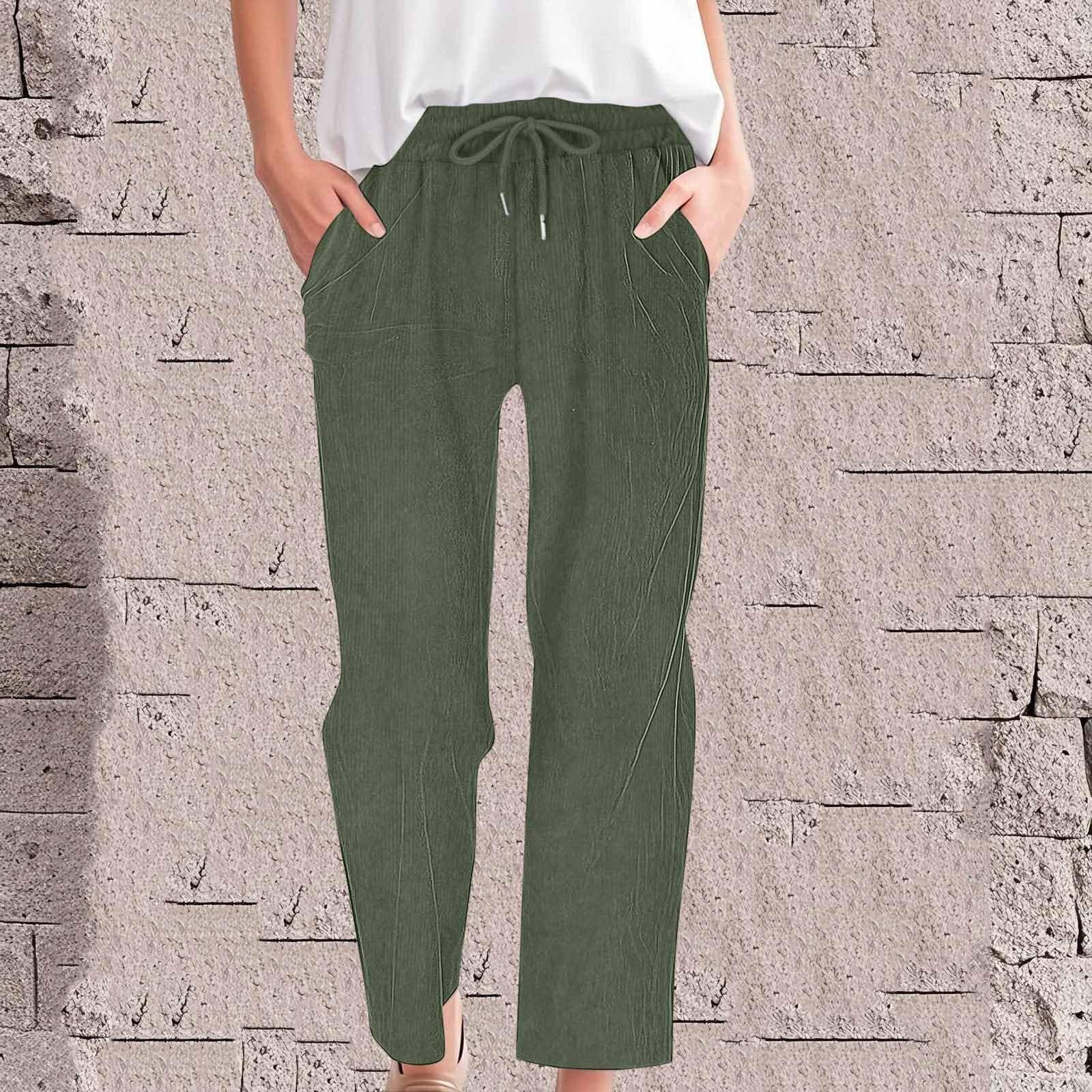 

Women s Fashion Solid Color Casual Pants L чорний