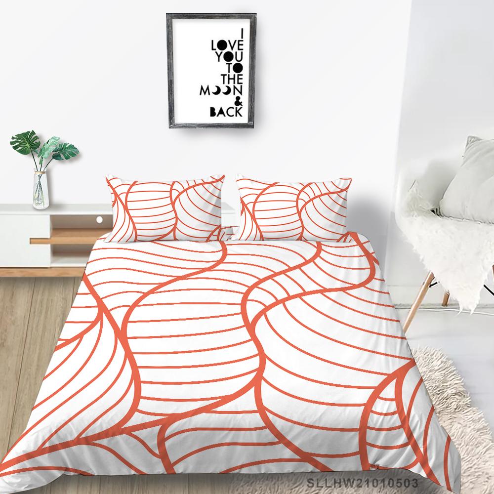 3D Bedding Set Microfiber Fabric Quilt Cover and Pillowcase 2 or 3 Pieces of Graphic Printing Full-size Washable and Comfortable Bedding