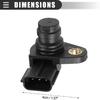 Motoforti CPS Sensor, Engine Camshaft Position Sensor, for Volvo XC60 2010, ABS, Metal, No.8658495, Black, 2pcs