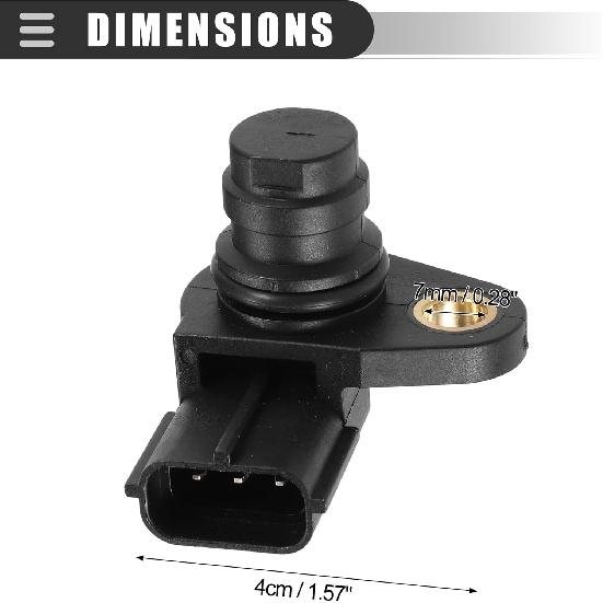 Motoforti CPS Sensor, Engine Camshaft Position Sensor, for Volvo XC60 2010, ABS, Metal, No.8658495, Black, 2pcs