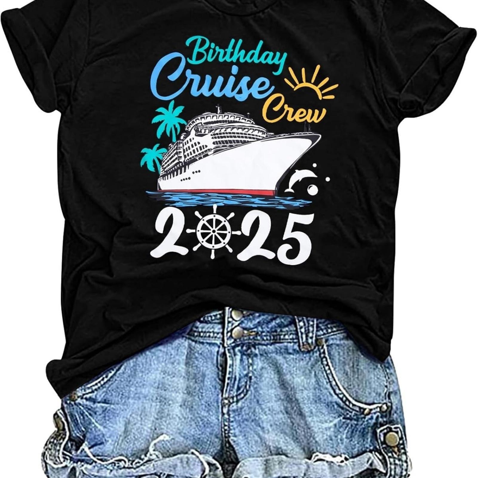 

Birthday Cruise Shirt 2025 Women Cruise Shirts Funny Cruise Tshirt It’s My Birthday Shirts Party Gift Top S