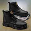 Tide Martin Boots Men's Autumn High-top Men's Casual Leather Shoes Non-slip and Wear-resistant Tooling Boots Short Boots
