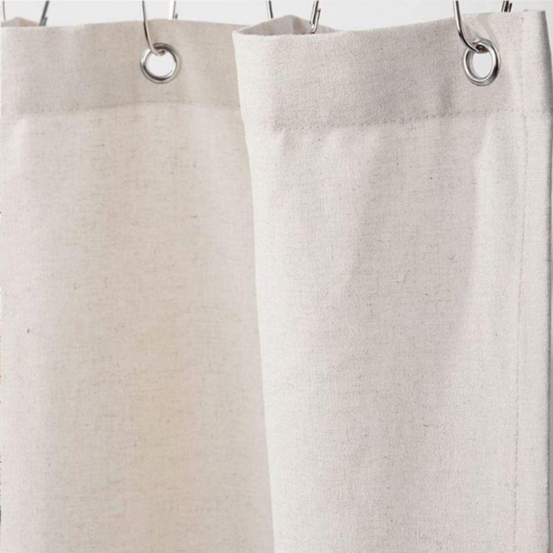 Leinen Verdunklungsvorhänge Duschvorhang mit Haken
