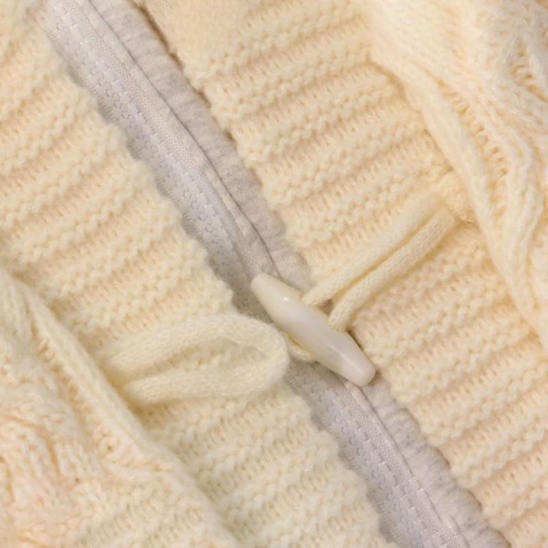 Spring Autumn Hooded Sweater Women's Autumn Jacket Loose Sweater with Medium Length Buttons Cardigan