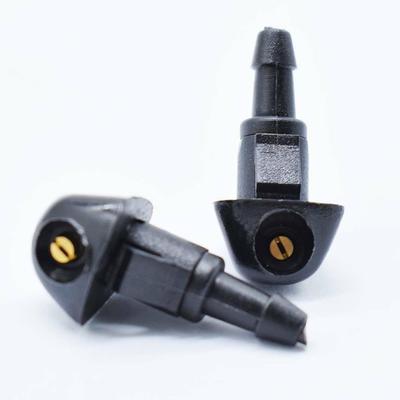 Washer Water Jet Nozzle 2pcs Set ABS Plastic Black