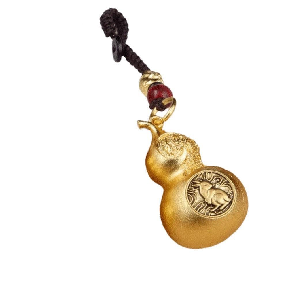 Hanging Zodiac Keychain Chinese Style Car Keychain Trendy Gourd Rotating Keychain  Gift