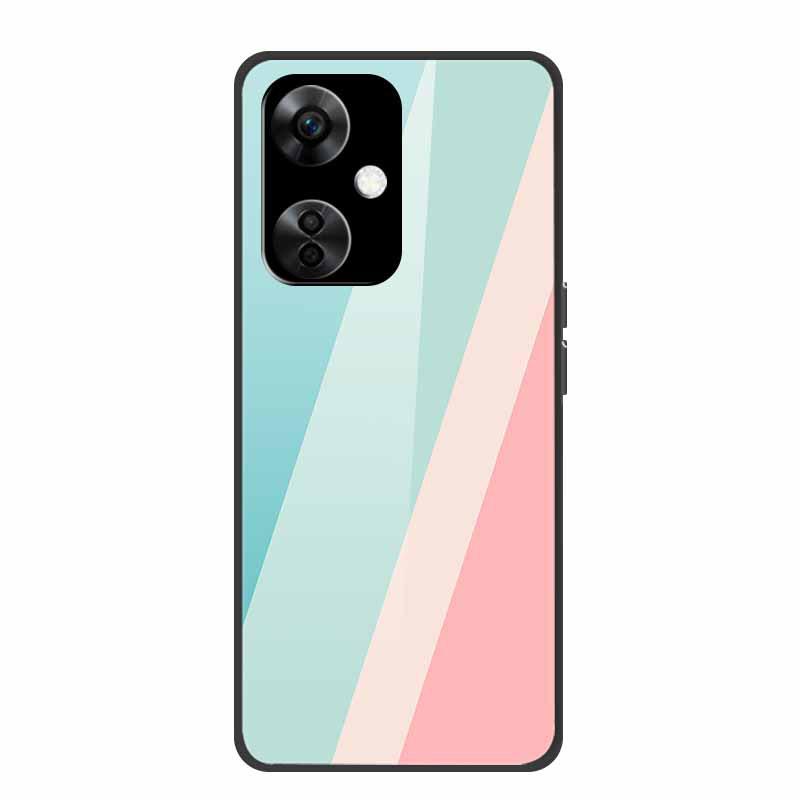 Personalisierte bunte Landschafts-Handyhülle mit gehärtetem Glas für OnePlus NORD CE 3 5G