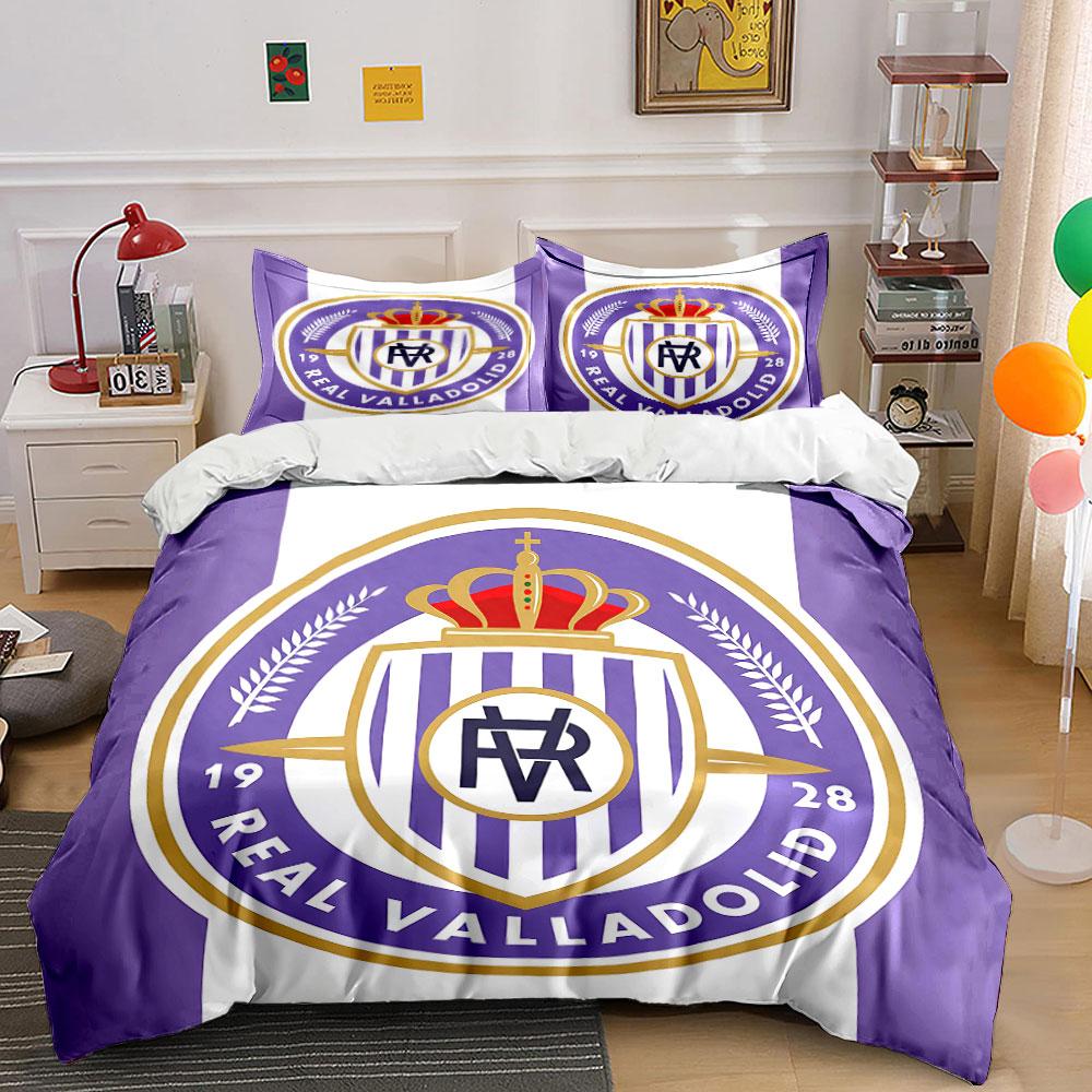 Purple Real Valladolid Logo Bedding Duvet Cover Set Duvet Cover Pillowcases (1*Duvet Cover 2*Pillowcases, without duvet insert)