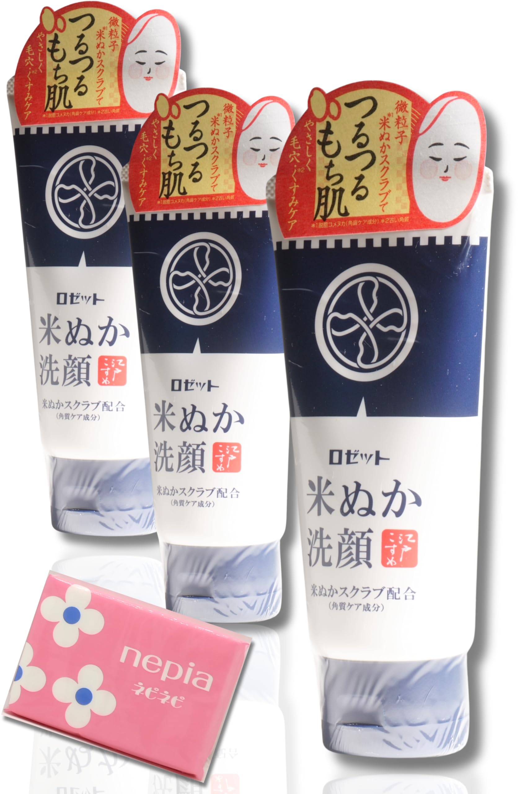 

Гель для умывания лица с рисовыми отрубями Rosette Edo Cosme 120 г Для яркой и сияющей кожи, гладкой, [Набор 3]