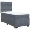 Maison Exclusive - Sommier à lattes de lit et matelas Gris foncé 80x200 cm Velours