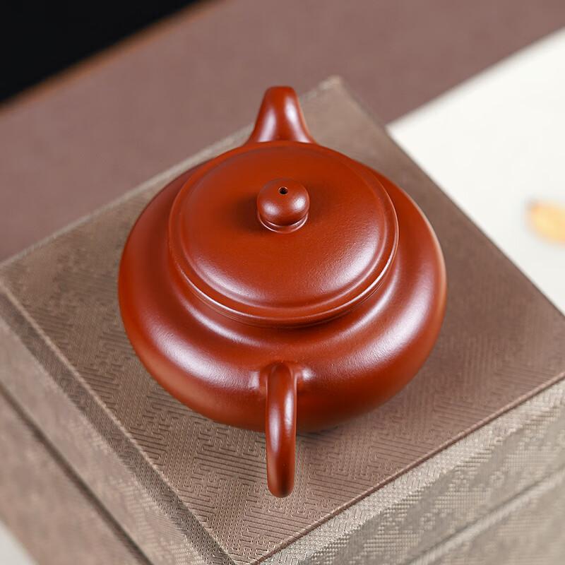 Yixing Purple Clay Teapot, Handmade Tea Pot [Original Ore Zhu Ni], Brewing Tea Set, Antique-Style Pot, 210ml Gift Box