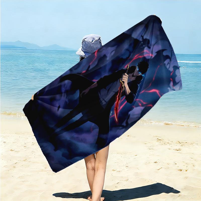 1Pc Shadow Warrior'S Rise Beach Towel Microfiber Beach Towel Thin Absorbent For Beach Swimming Yoga Bath Sports 0917144