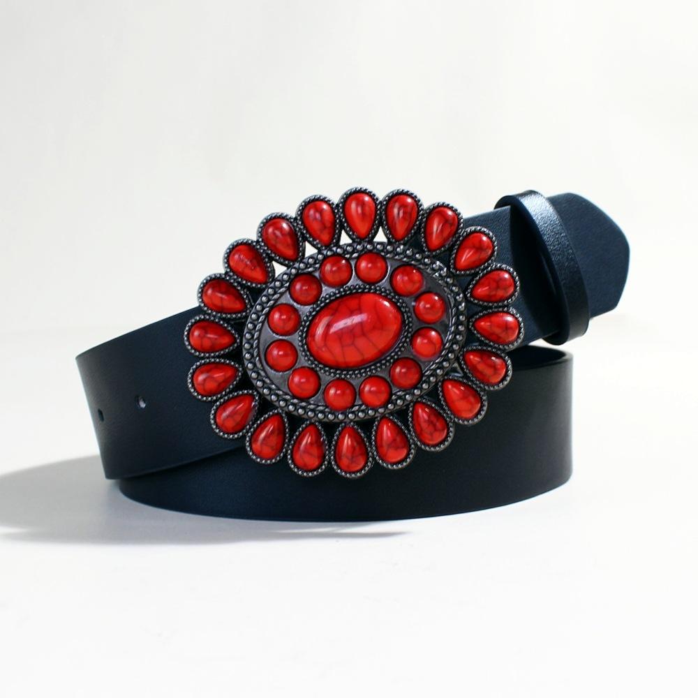 

Богемный пояс женский рубиновый винтажный этнический индивидуальный декоративный пояс для электронной коммерции 110Cm long