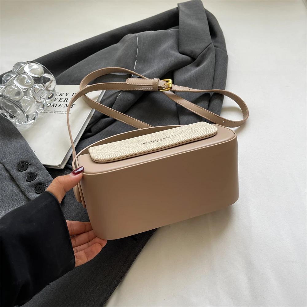 Einfache Mode Mini Quadratische Damen Umhängetaschen 2025 Luxus Designer Geldbörsen Und Handtaschen Boxform Reine Farbe Schultertaschen