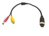 Reduktion Adapter Übergangsstück Stecker 4-Pin (Von der Seite des Monitors) Na Rca (Von der Kameraseite)