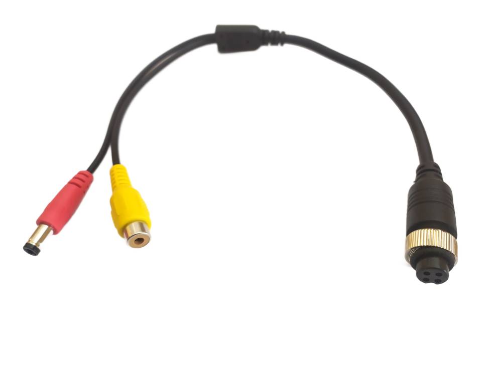 Reduktion Adapter Übergangsstück Stecker 4-Pin (Von der Seite des Monitors) Na Rca (Von der Kameraseite)