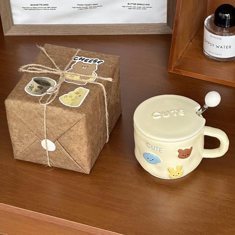 Hochwertige Cartoon-Tasse für beste Freundin Geburtstagsgeschenk für Mädchen Praktische Keramiktasse Frau Geschenk Souvenir