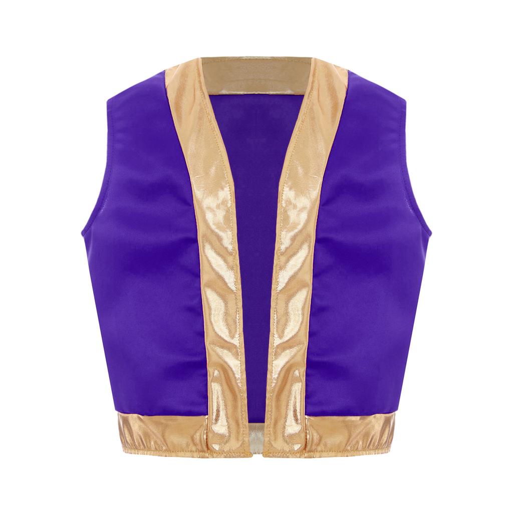 Children's Arab Prince Costume Kids Vest Pants Suit Boys Arabian Halloween Fancy Dress