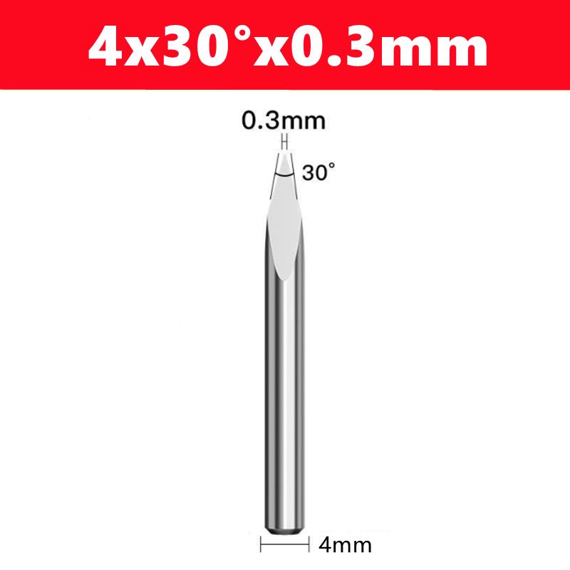 CNC Router Bit 3 Edge Pyramid Engraving Bits 4mm/6mm Shank Carbide End Mill 20,30,40,45,60,90 Degrees CNC Router Milling Tool
