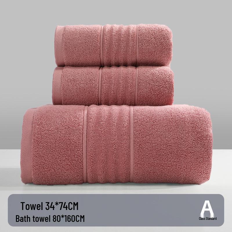 Premium All-Cotton Bath Towel: Thick, Soft, Absorbent, Antibacterial, Embroidered for Household and Hotel Use