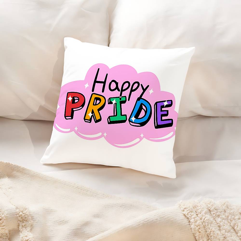 Rainbow Lgbt Pillow Case Cushion Cover Soft Cute Throw Pillow Case For Car Sofa Pillowcase Polyester With Zipper