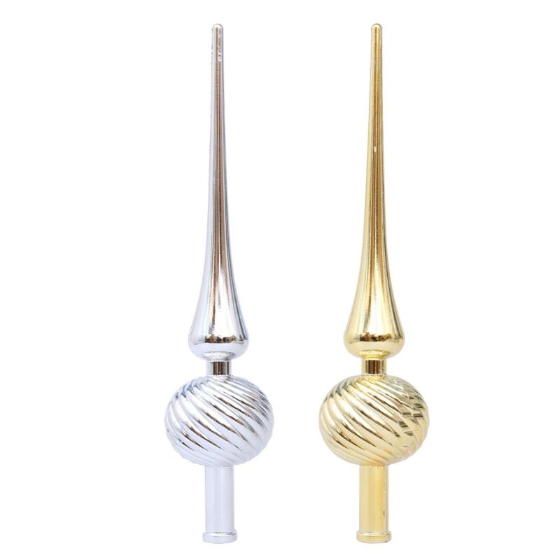 Colorful Electroplated Christmas Tree Top Ornament Light Reflective Plastic Decoration Tree Toppers For Holiday Season