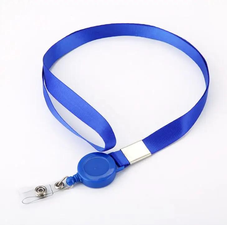 Aluminum Alloy ID Tag Work Card Sleeve with Lanyard Name Badge Holder Pass Card Protective Case Retractable Badge Reel
