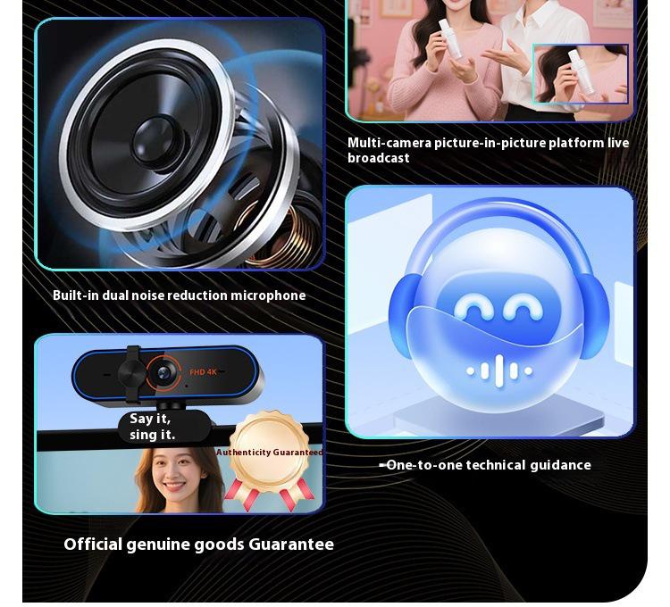 4K Ultra HD USB Camera: Driver-Free, Plug & Play for Home Office, Streaming, Recording, and Photography