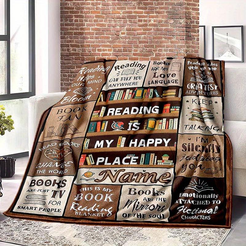 Books Customize Your Name Blanket Warm Comfortable And Soft Blankets Are Suitable For Home Lunch Break Blanket Office Sofa Sofa Gift To Relatives And